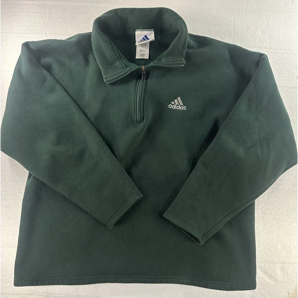 VTG 90’s Adidas Sweatshirt‎ Men’s Medium Equipment Sweater Green 1/4 Zip